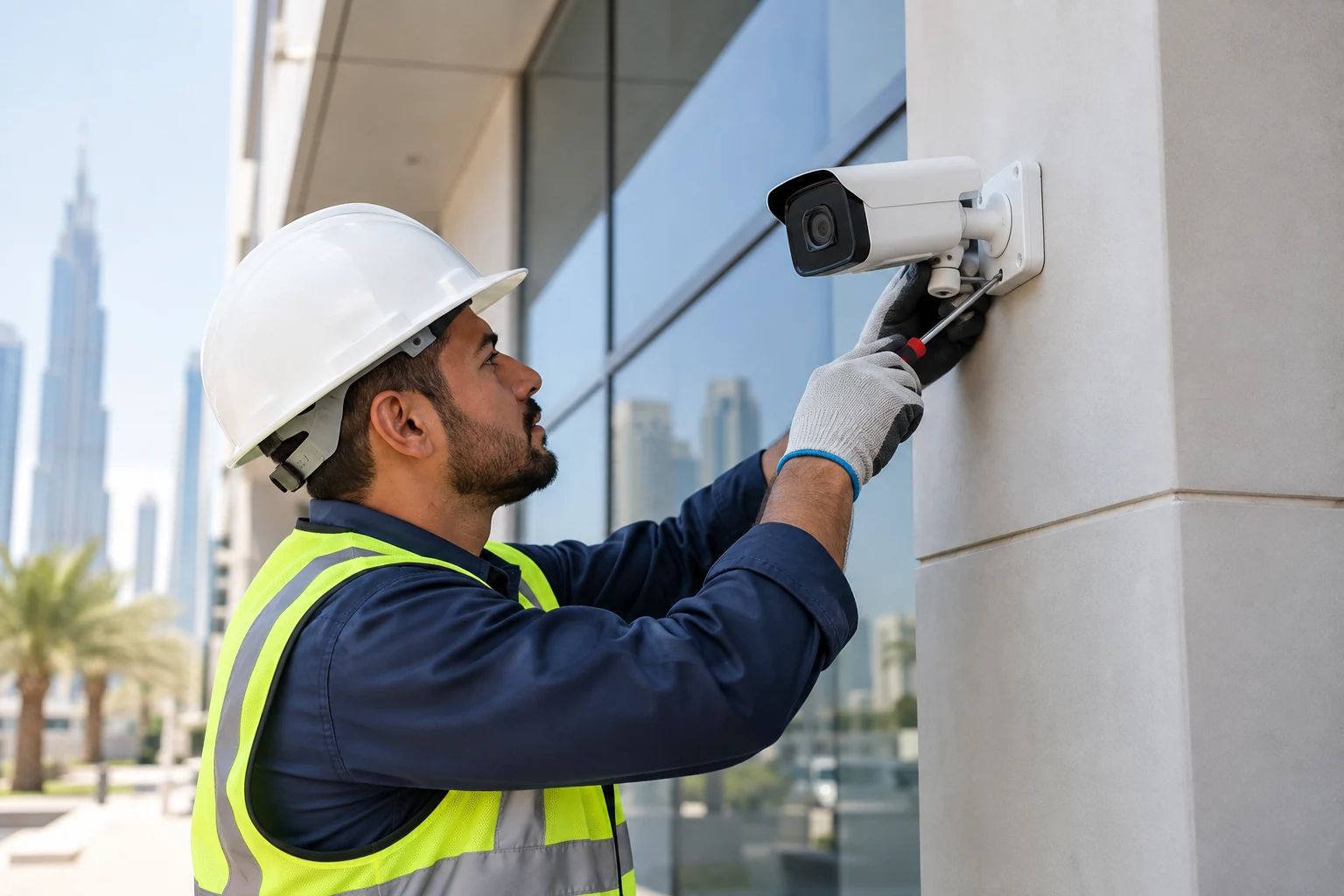 Cctv camera installation — relevant technical service photograph