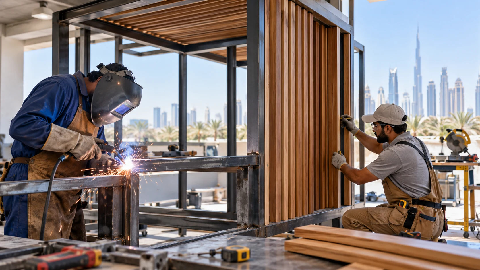 Steel carpentry work — relevant technical service photograph